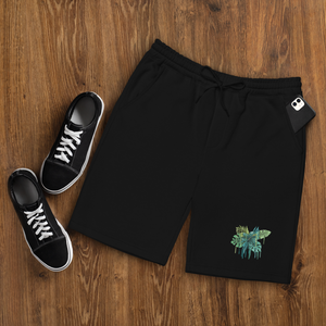 Green Flower Fleece Shorts