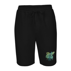 Green Flower Fleece Shorts