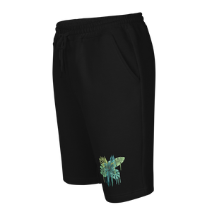 Green Flower Fleece Shorts